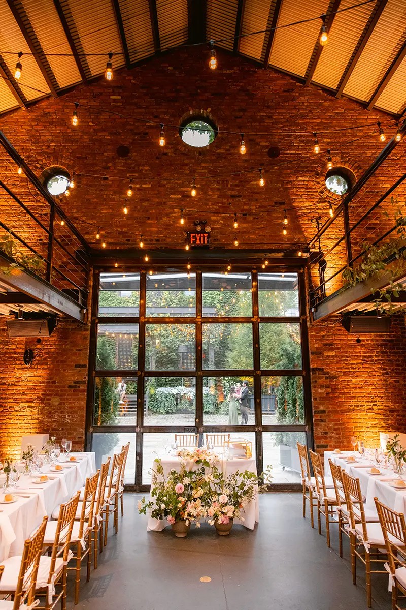 Weddings > summer celebration in romantic industrial venue.