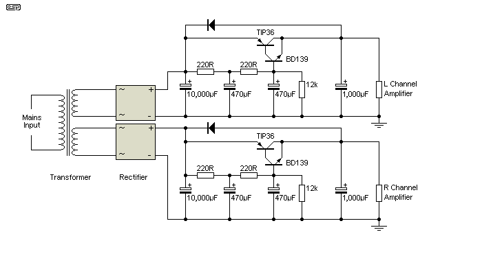 Capacitance Multiplier Power Supply Filter