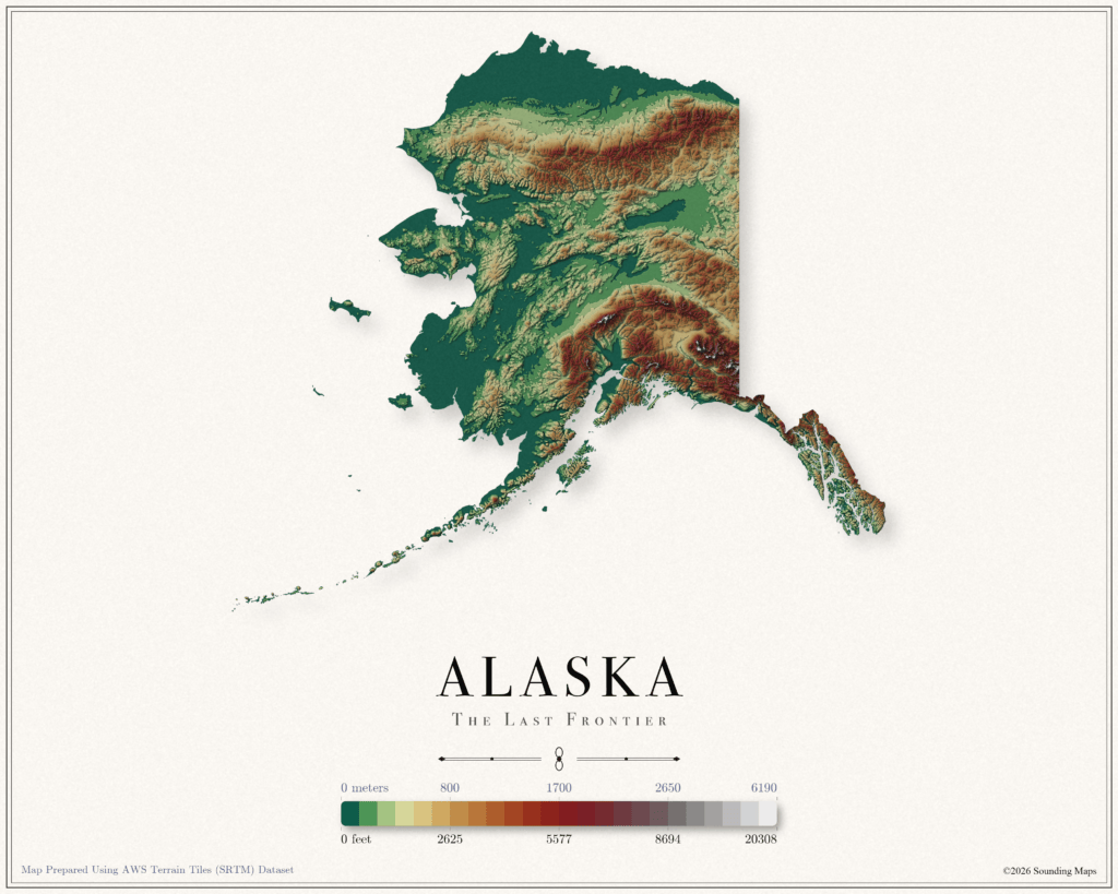 Elevation Alaska Topographic Map Alaska Elevation Map 1 1024x819 