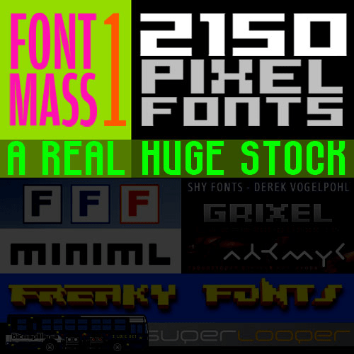 المكتبة الشاملة للخطوط الرجعية: مراجعة حزمة 2,150 Pixel Fonts لمصممي الويب والألعاب