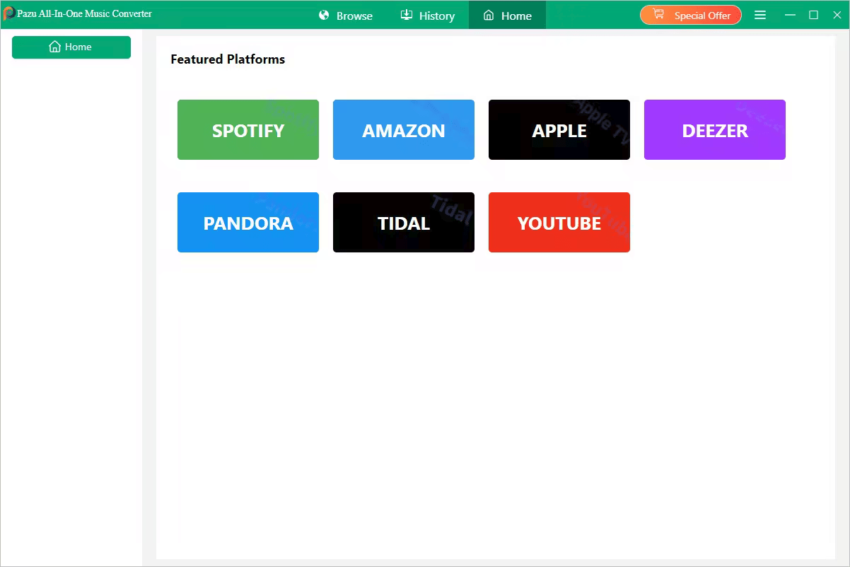 Pazu All-In-One Music Converter أداة شاملة مصممة لتنزيل وتحويل الموسيقى