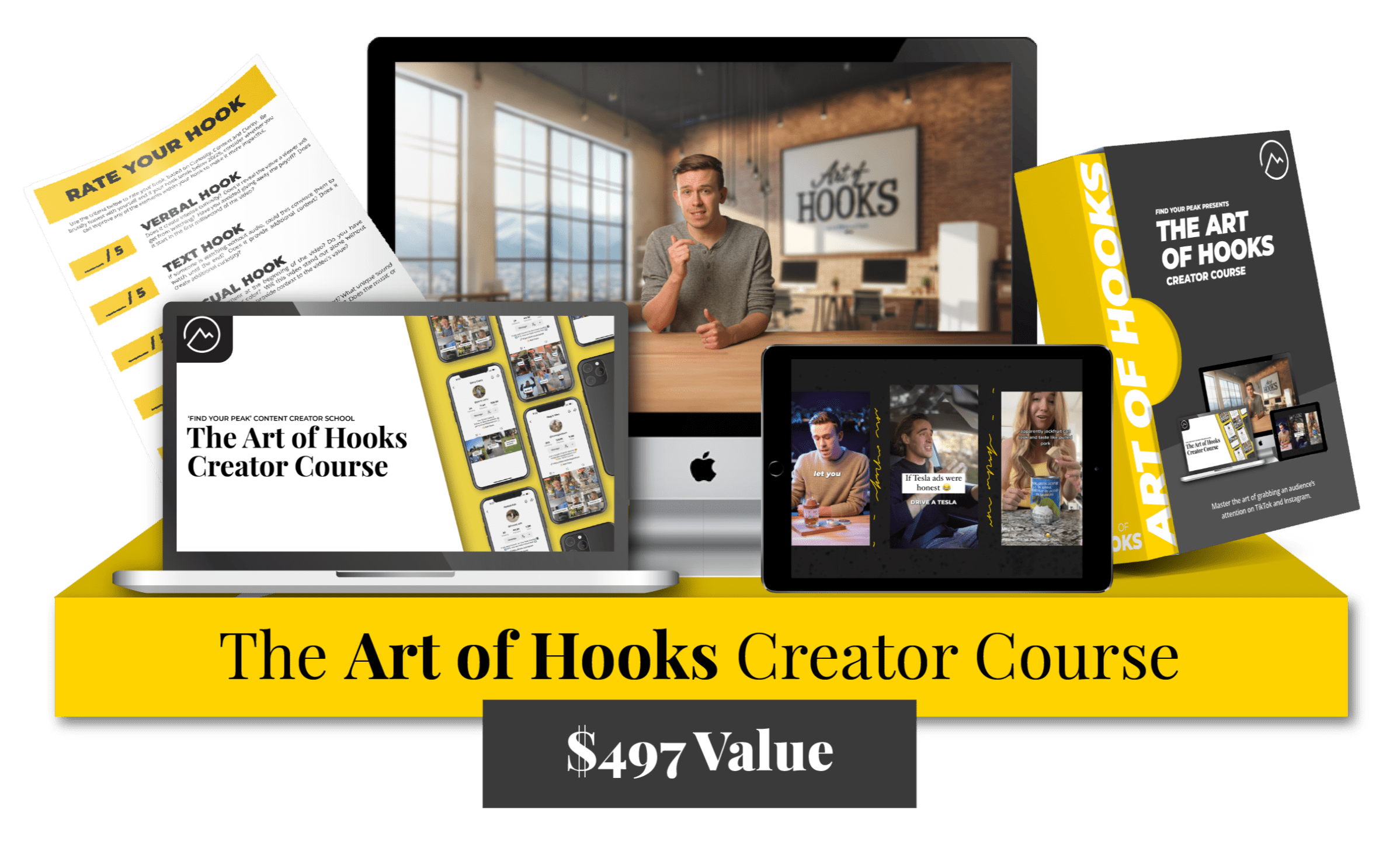 تحميل The Art Of Hooks Creator Course – احتراف كتابة الهوك للفيديوهات القصيرة