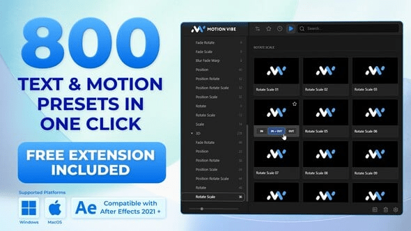 Motion And Text Presets Pack