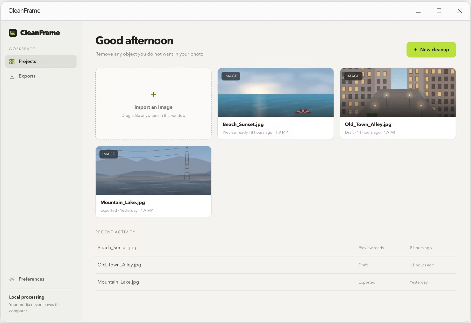 CleanFrame 1.1.0
