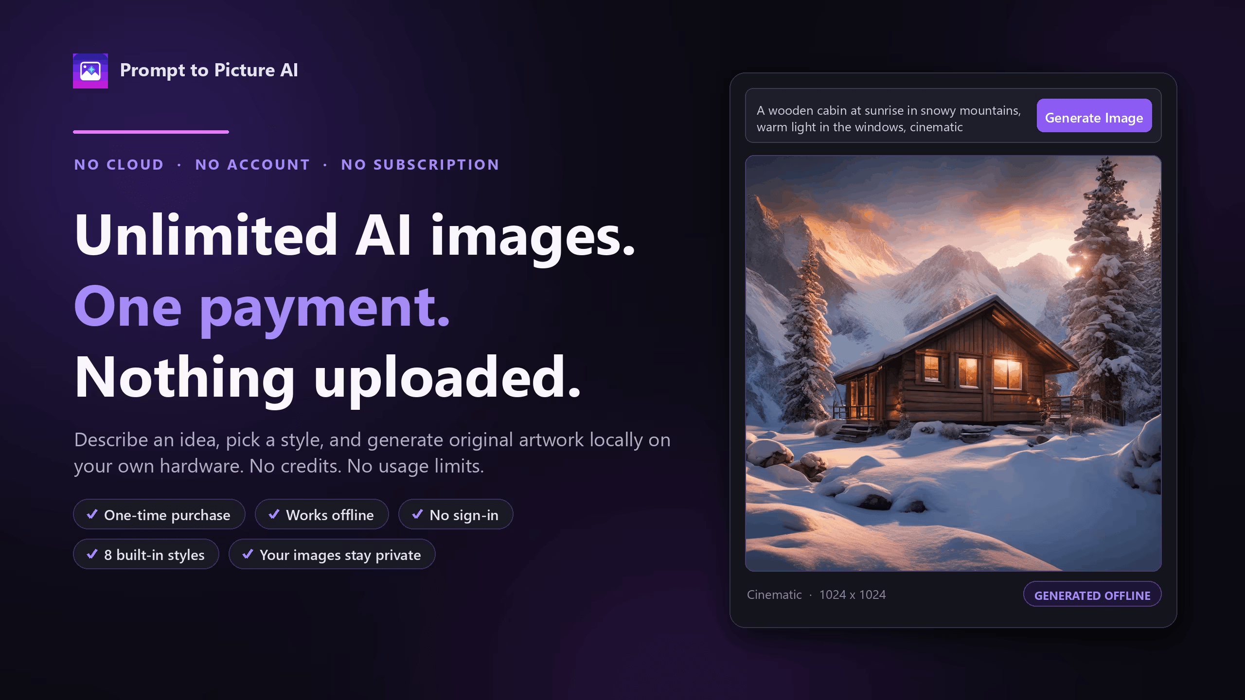 تحميل Prompt Picture AI 1.0.0: البرنامج الذكي لتوليد الصور ومعالجة النصوص التوجيهية للذكاء الاصطناعي