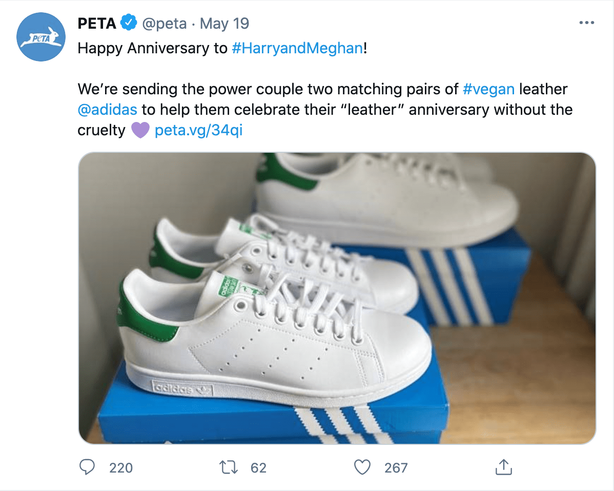 peta sneakers