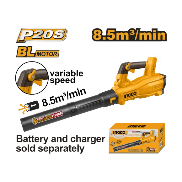 Alternative view of INGCO LITHIUM-ION CORDLESS BLOWER 20V PS
