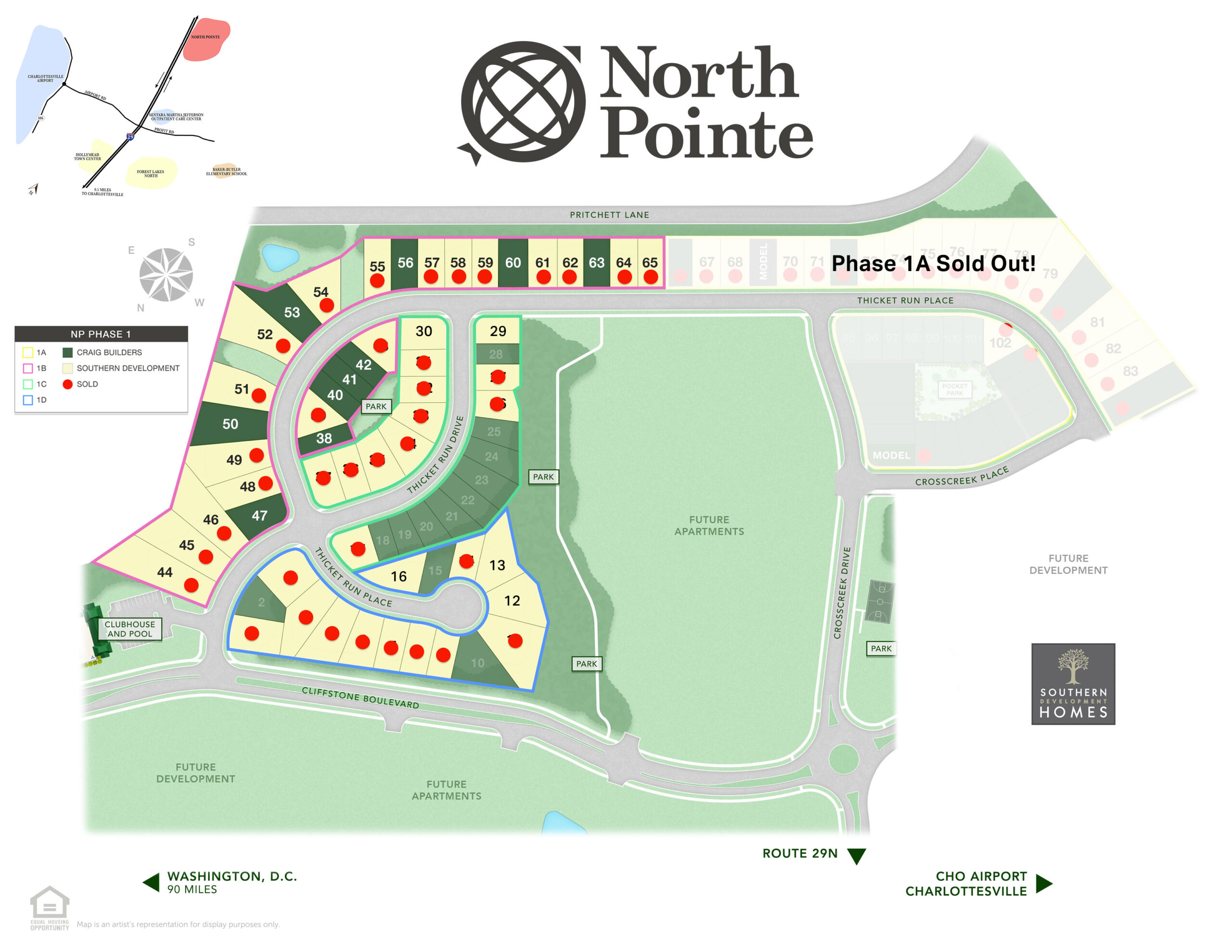 North Pointe Southern Development Homes NP SOLD SiteMap 2023 Scaled 