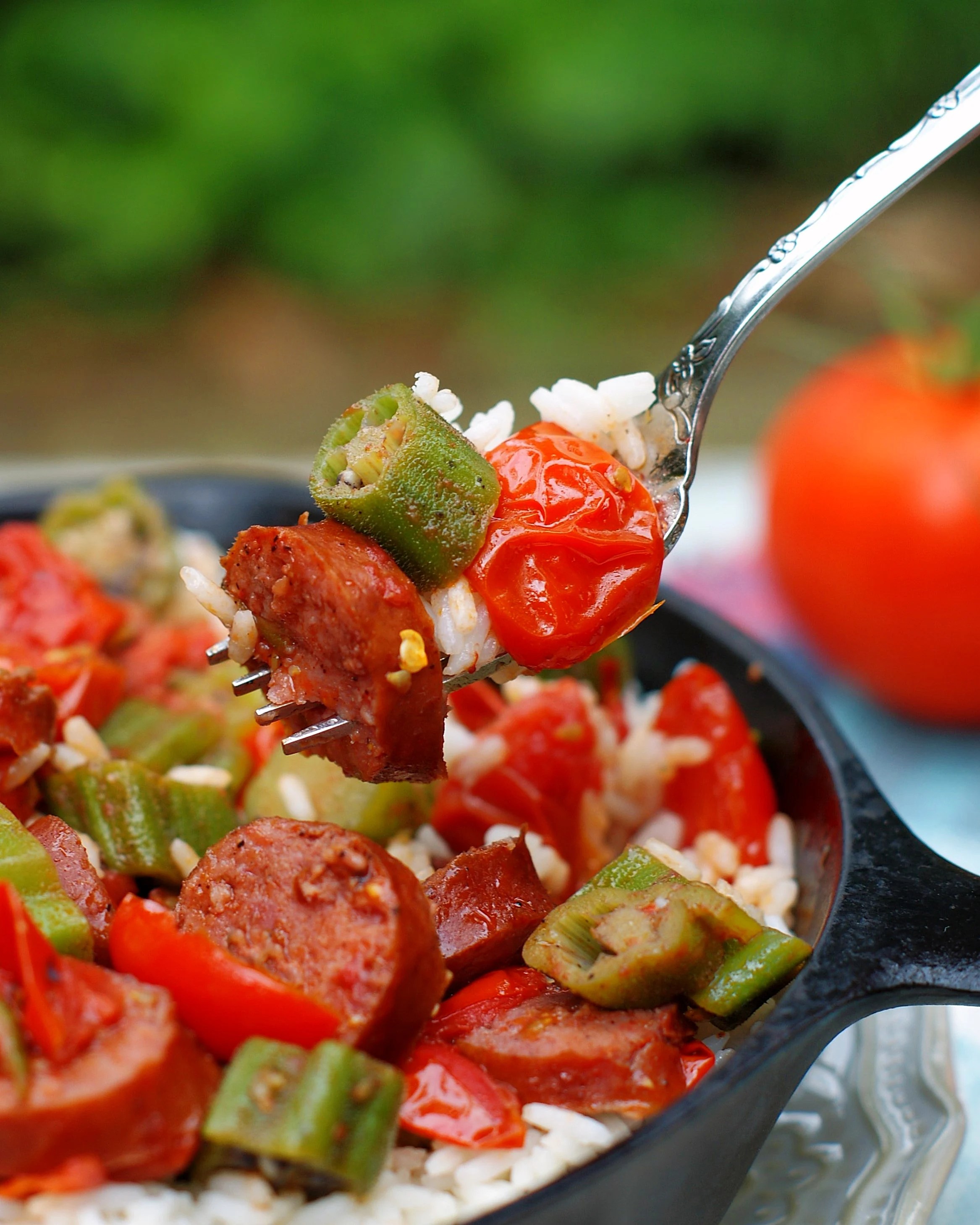 pix How To Cook Okra And Tomatoes ultimate okra tomatoes skillet with smoked sausage southern discourse