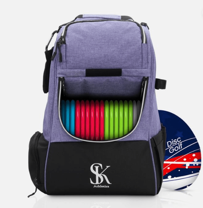 Disc Golf Bag - 24+ Discs -Ergonomic Stand Up Design -Water Resistant- 5 Pockets