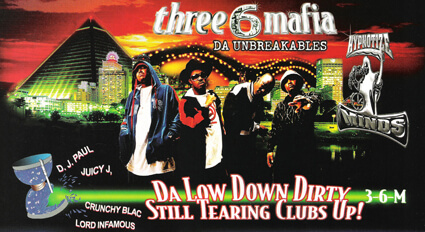 Promotional image for Da Unbreakables by Three 6 Mafia. (Sony, 2003). Promotional image for Da Unbreakables by Three 6 Mafia. (Sony, 2003).