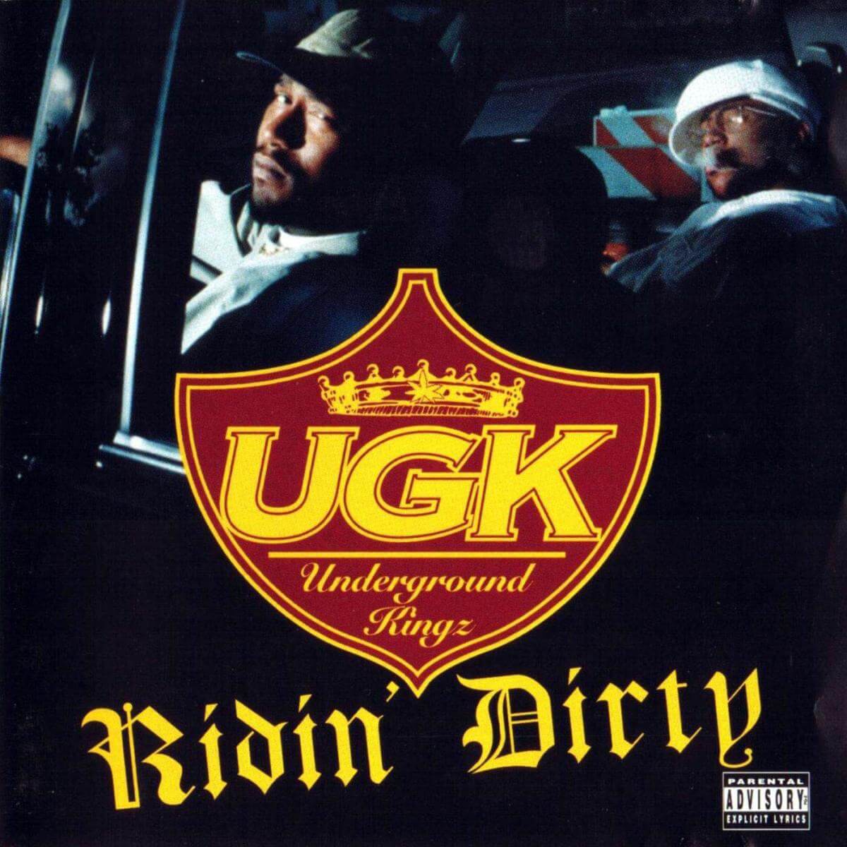 Album cover for Ridin’ Dirty by Underground Kingz. (Jive Records, 1996). Album cover for Ridin’ Dirty by Underground Kingz. (Jive Records, 1996).