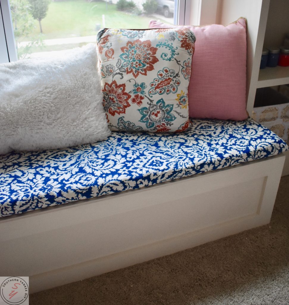 Room Renovation: Office Week 5 DIY Bench Fabric