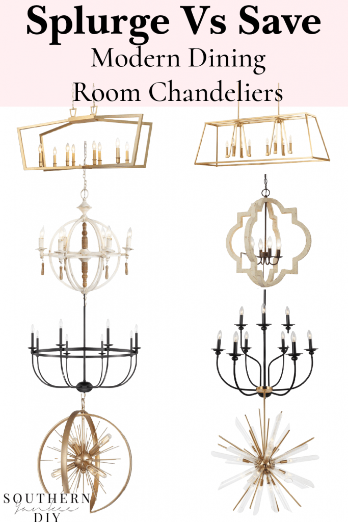 Dining Room Chandeliers: Splurge Vs Save Modern Dining Lighting Options