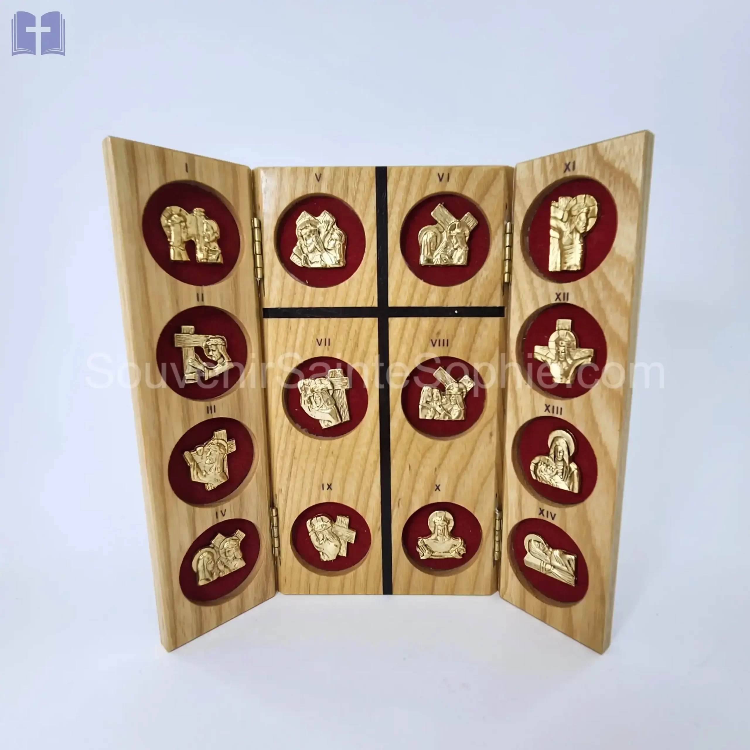 14 Stages of the Cross Size 18x20cm Book Color Brown