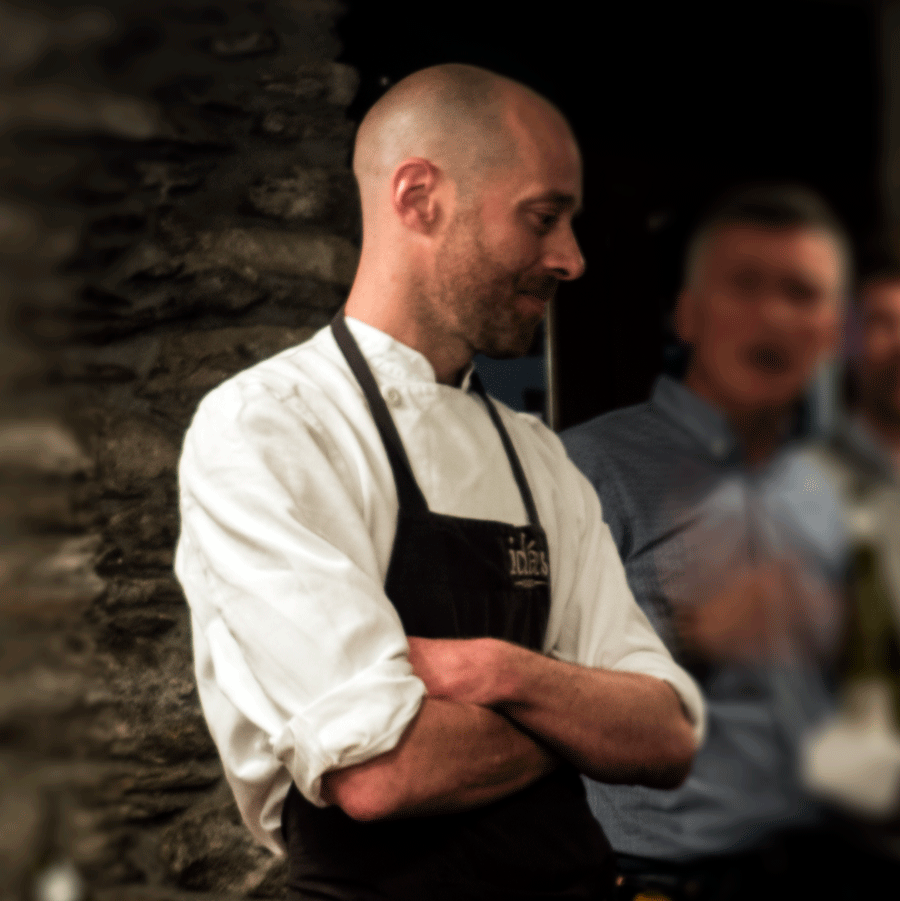 Perhaps admiring a dish