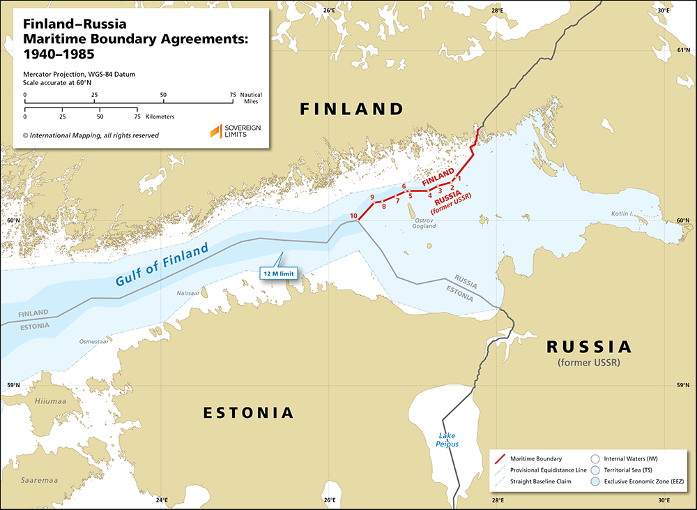 Finland Russia Maritime Boundary Sovereign Limits Finland Russia 