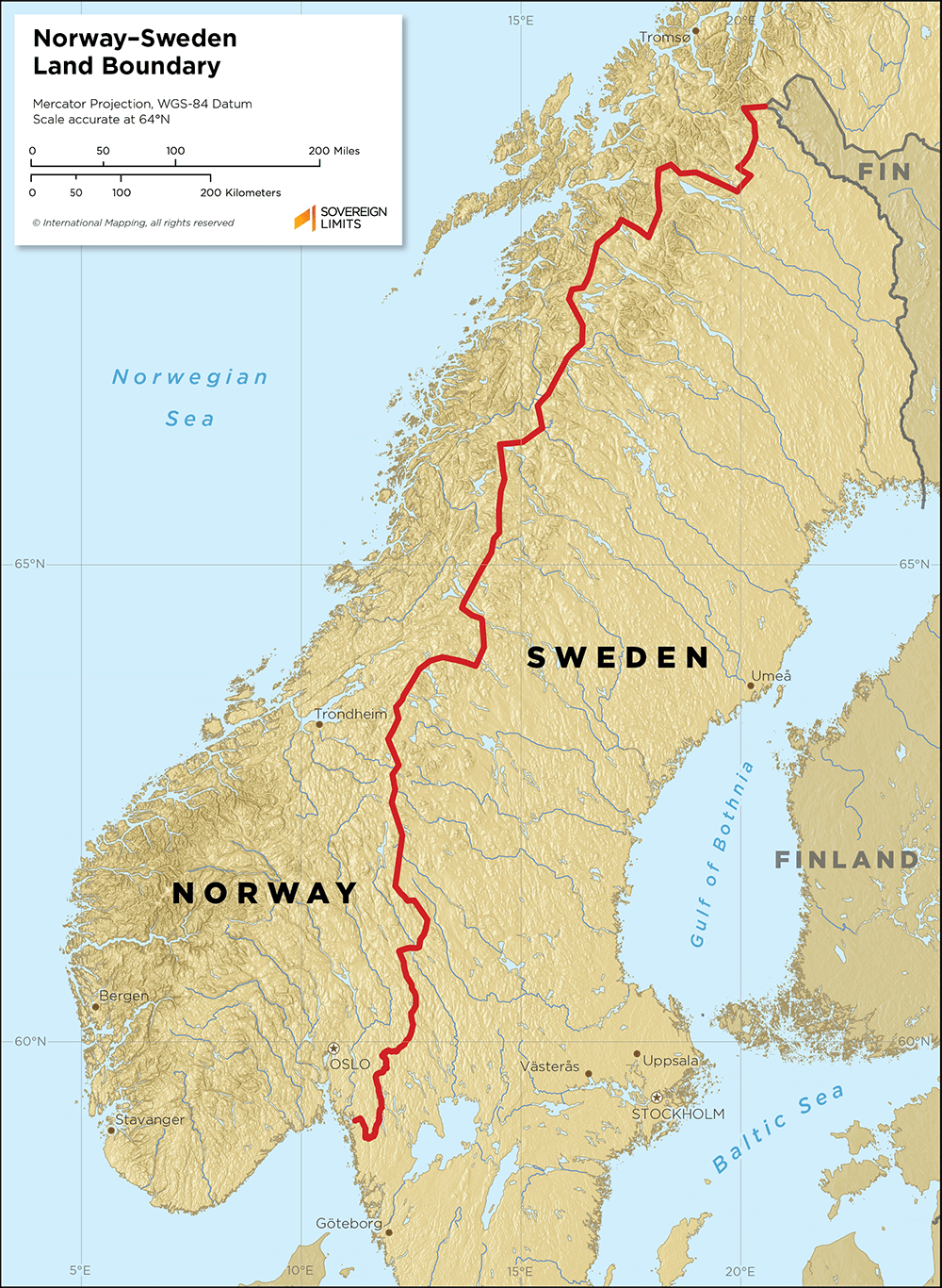 Norway Sweden Land Boundary Sovereign Limits NOR SWE Vert 01 