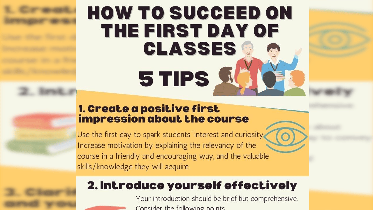 How to Succeed on the Frist Day of Classes