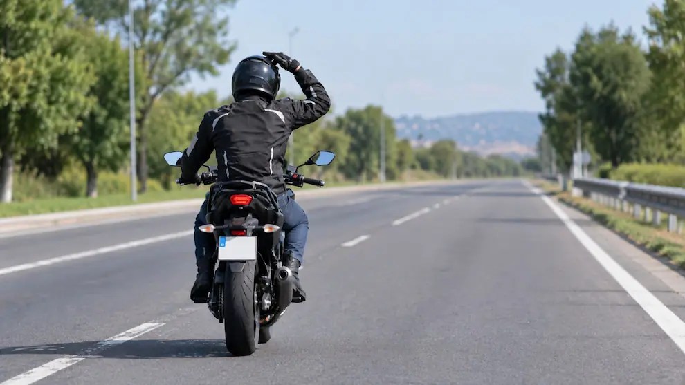¿Qué significa que un motociclista se toque el casco en la calle y cómo reaccionar? 🏍️🪖