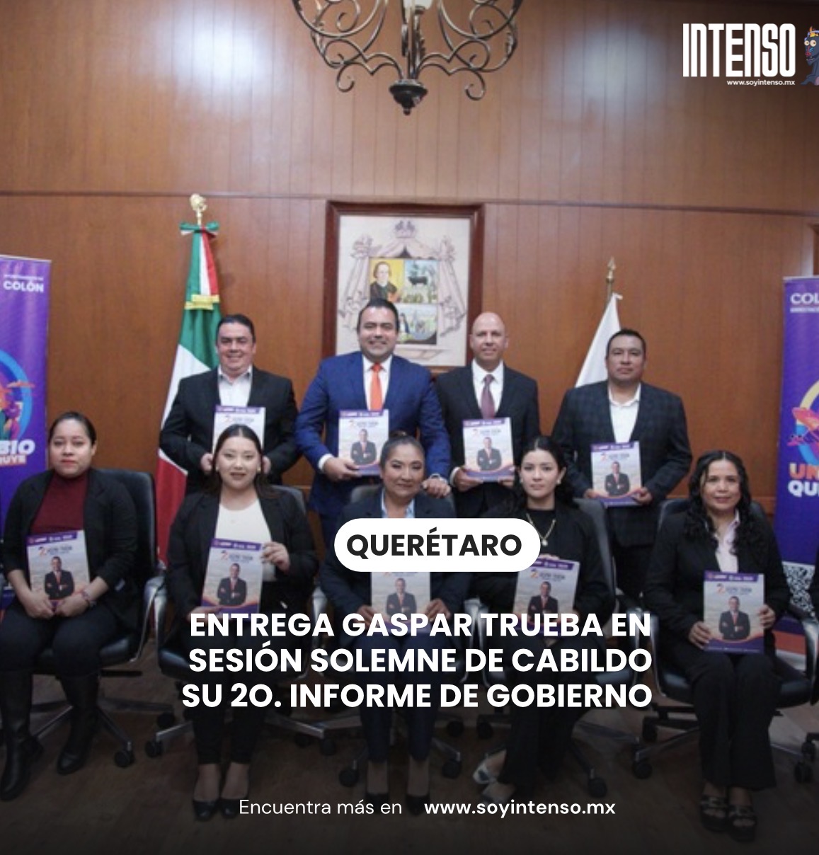 Entrega Gaspar Trueba en Sesión Solemne de Cabildo su 2o. Informe de Gobierno