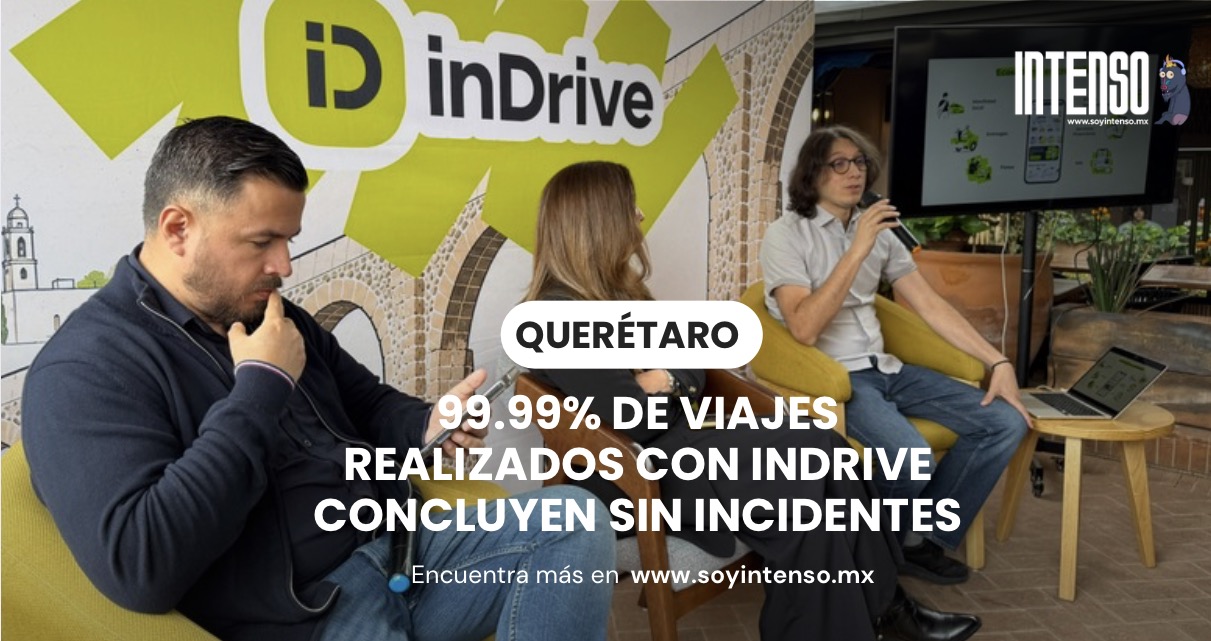 99.99% de viajes realizados con inDrive concluyen sin incidentes