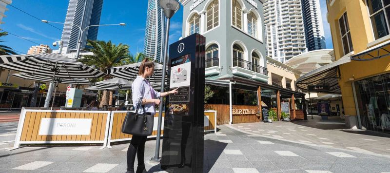 Interactive Wayfinding Kiosk Abuzz Solutions - Amazing Dark Art - Retina