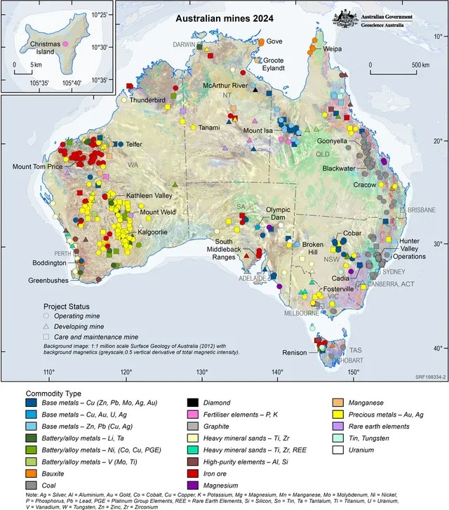 Preview Image Of Australian Operating Mines Map 2024 135887