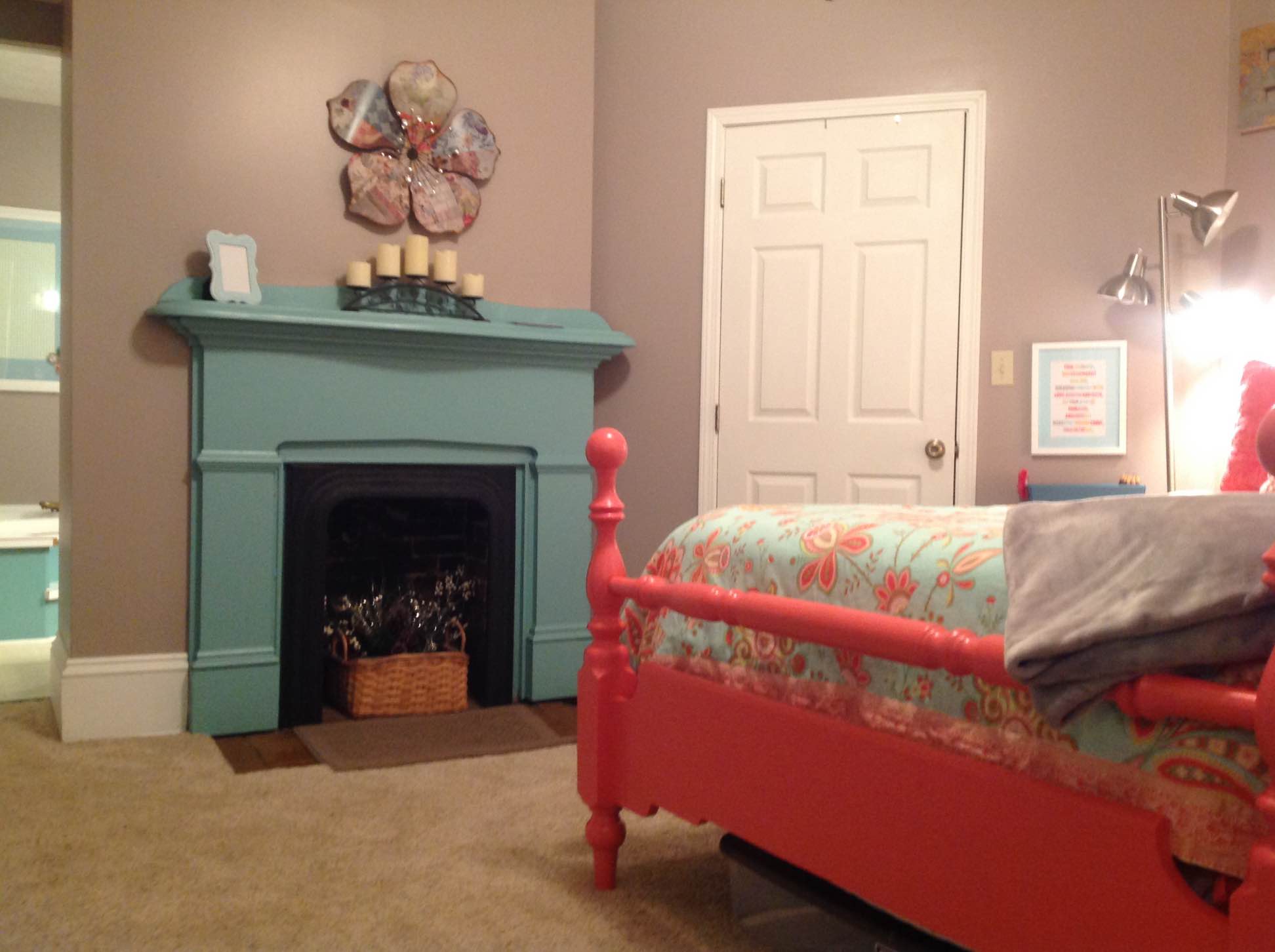 RE-PAINTED BED BY LOCAL ARTIST