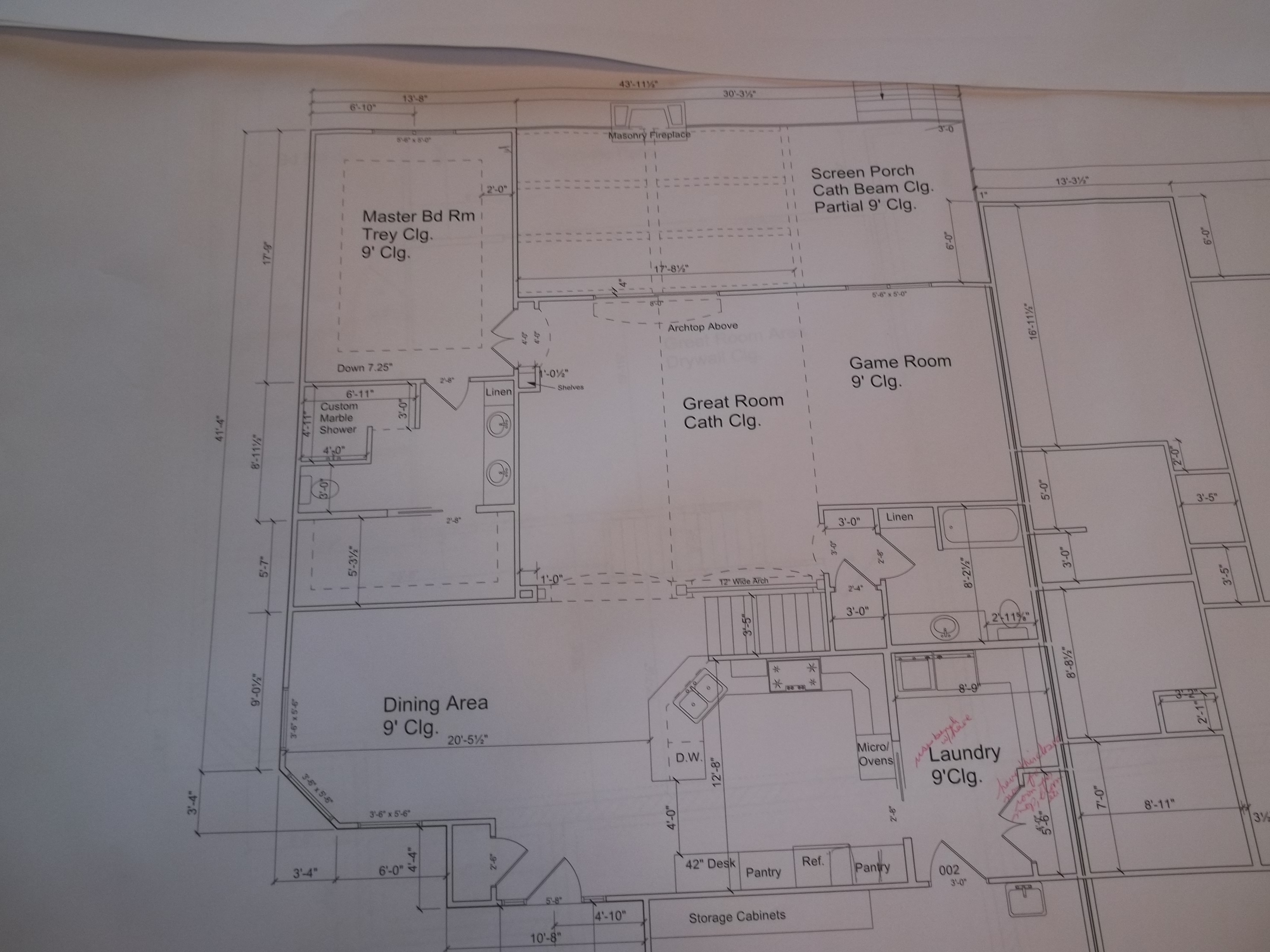 Blueprint of condo
