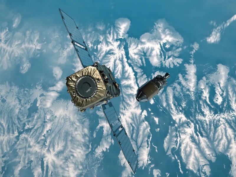 Astroscale’s ADRAS-J inspector satellite approaching an H-2A upper stage in low Earth orbit. Credit: Astroscale