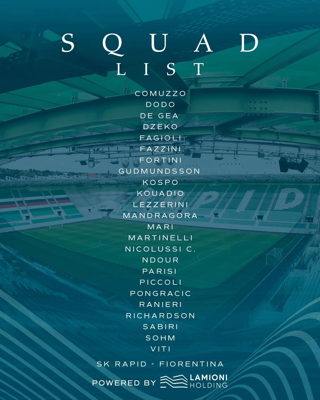 Convocati Rapid Fiorentina