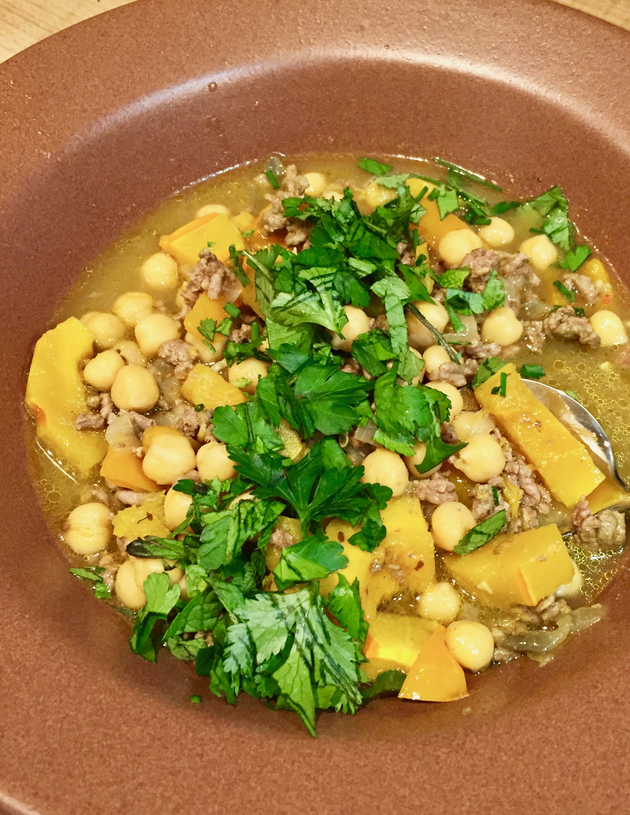 Ground Turkey or Chicken Coconut Curry Soup