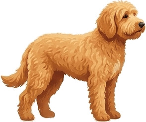 Labradoodle Australiano de tamaño mediano, de 43 a 52 cm de altura a la cruz