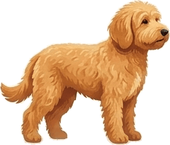 Labradoodle Australiano de tamaño miniatura, de 35 a 42 cm de altura a la cruz