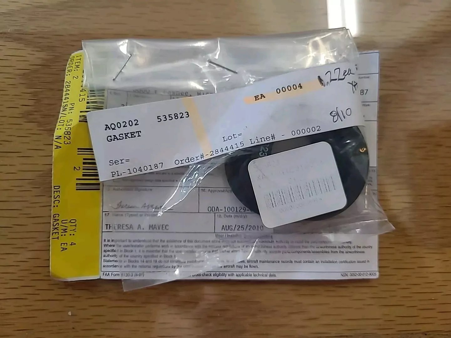 Cessna Oil Filter Gasket 535823 (Lot of 4)