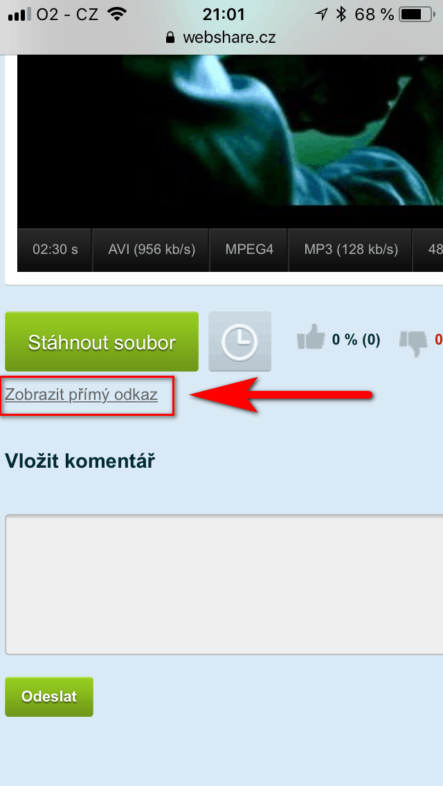 Mrkněte pod políčko Stáhnout