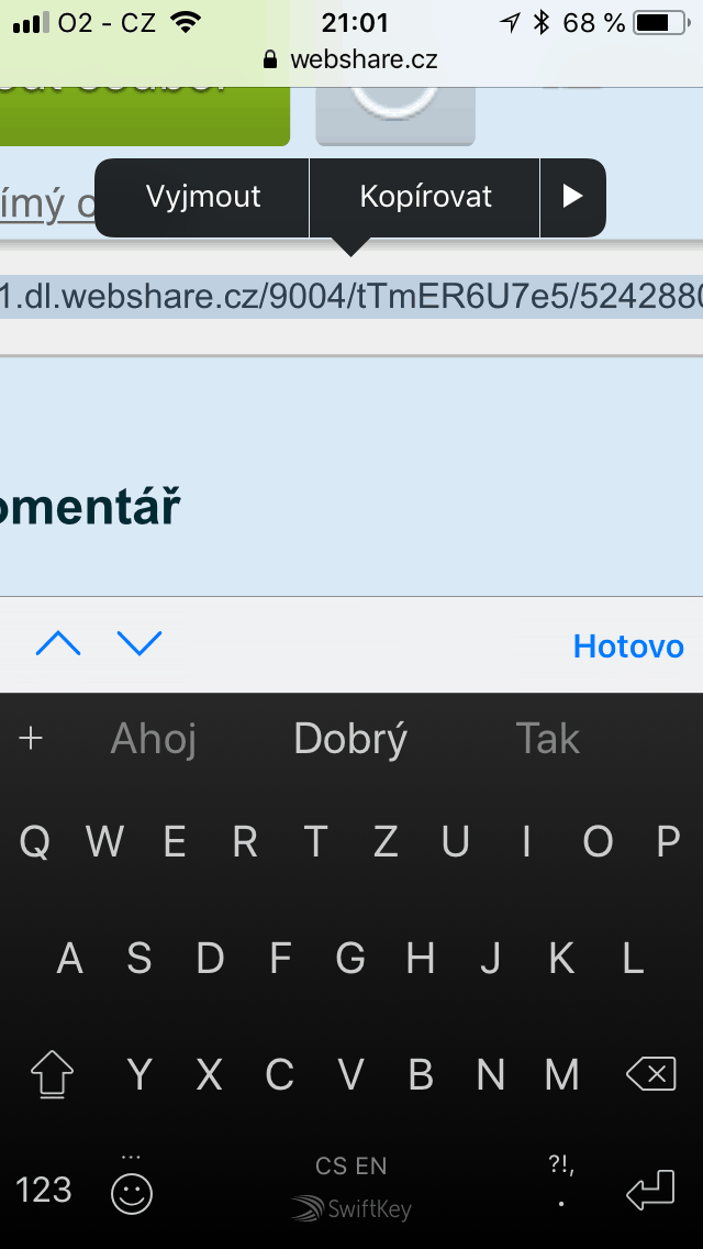 A zkopírujte jej do clipboardu