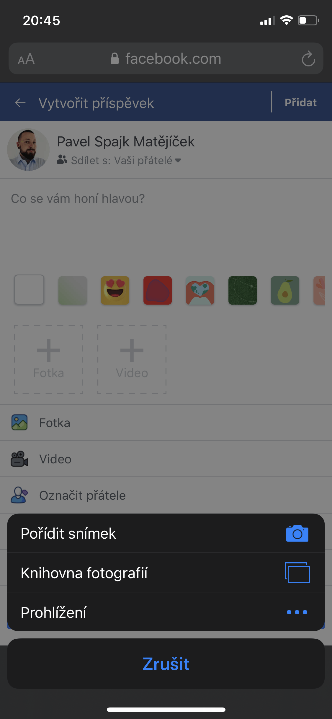 Na Facebooku sdílíte normálně jako vždycky.