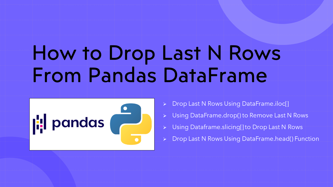 Pandas Drop Last N Rows