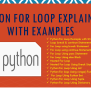 Python For Loop Explained With Examples - Spark By {Examples}