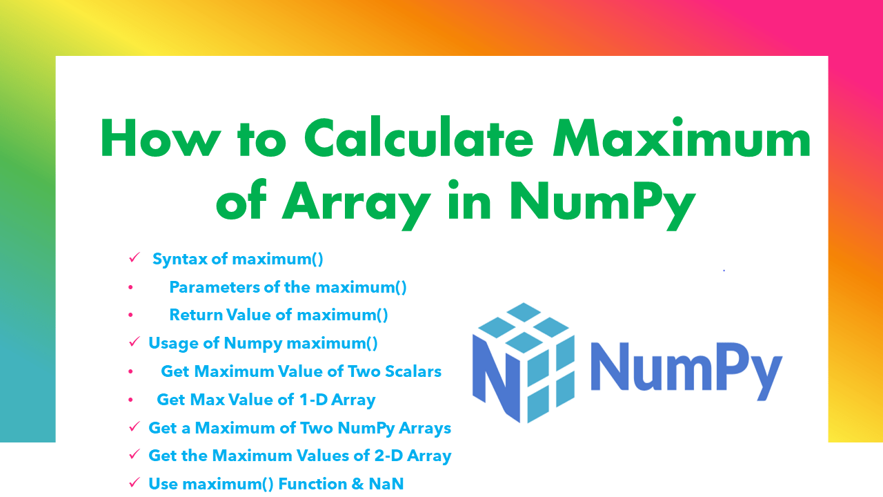 numpy maximum