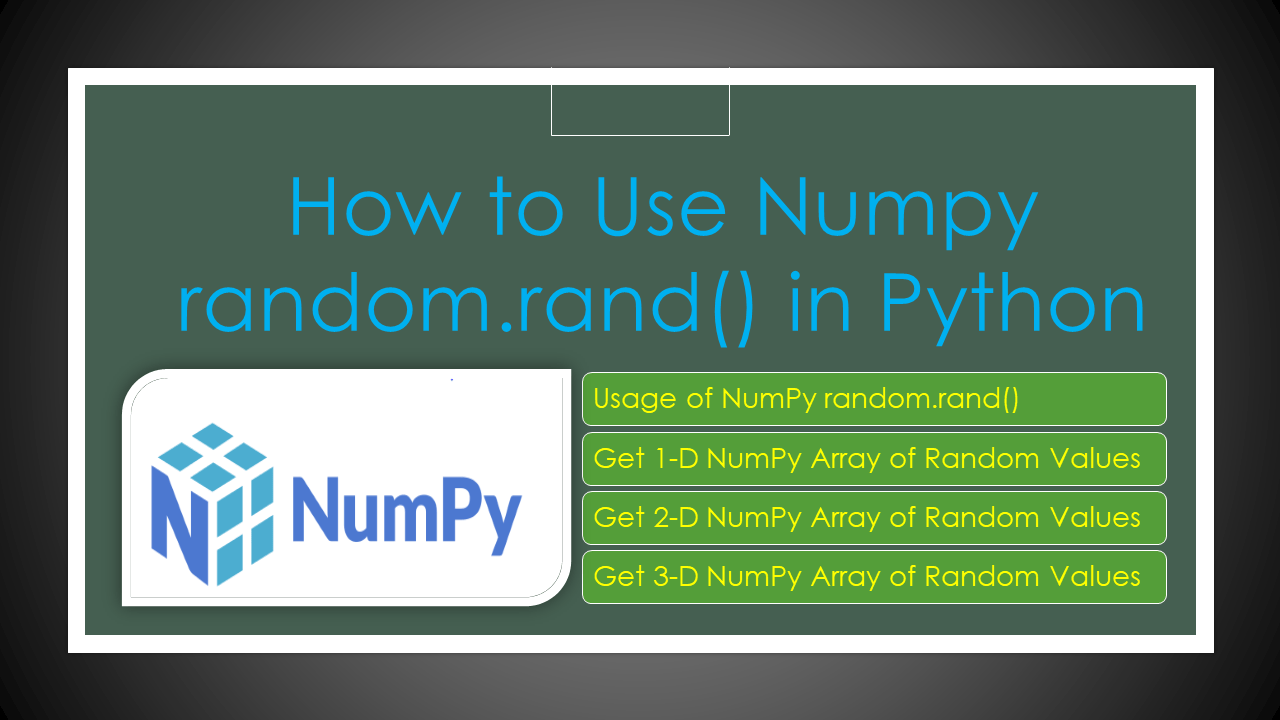 numpy random rand