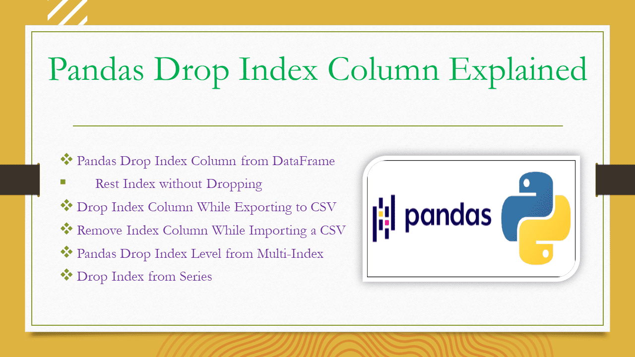 You are currently viewing Pandas Drop Index Column Explained