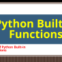 Python Built-in Functions - Spark By {Examples}