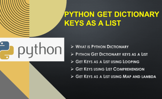 Python Get Dictionary Keys As A List - Spark By {Examples}