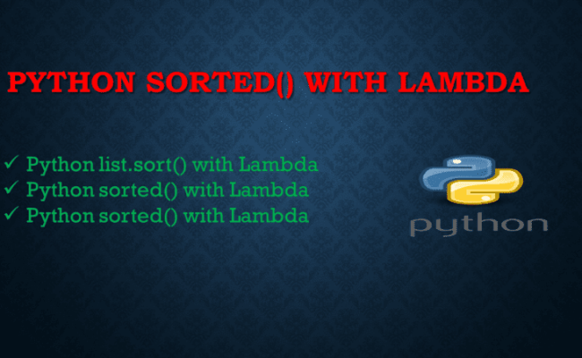 Sort Using Lambda In Python - Spark By {Examples}
