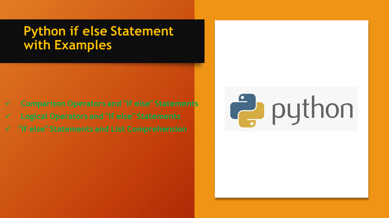Python if else statement with examples