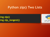 Python Zip Two Lists With Examples Spark By Examples