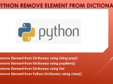 Python Remove Element From Dictionary Spark By Examples